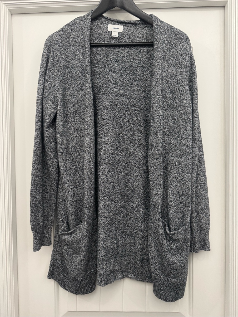 Old Navy Gray Open-Front Pocket Cardigan Sweater